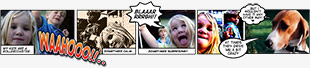 Funny Kids and Hound