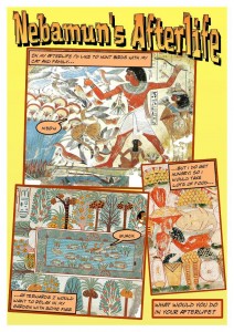 Students use Comic Life to create a photo comic about ancient Egypt.