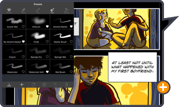 Comic Draw for iPad by plasq - Brushes!