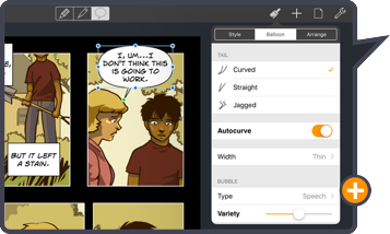 Comic Draw for iPad by plasq - Lettering!