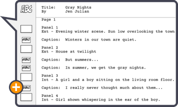 Comic Draw for iPad by plasq - Sctipt Editor