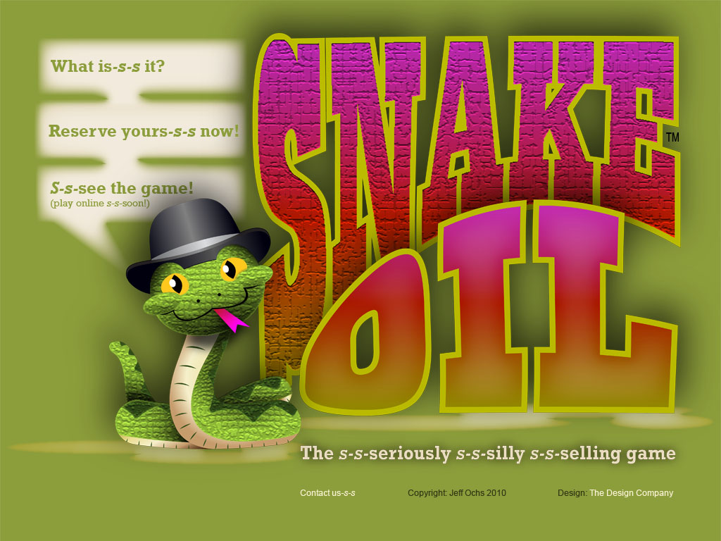 Snake Oil Game Homepage