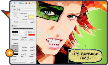 Comic Life 3 by plasq: Graphic design options for a custom comic