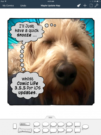 comic life 3 for ipad pro bugs