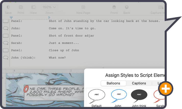 Comic Life 3 by plasq: Create a comic story with a script.